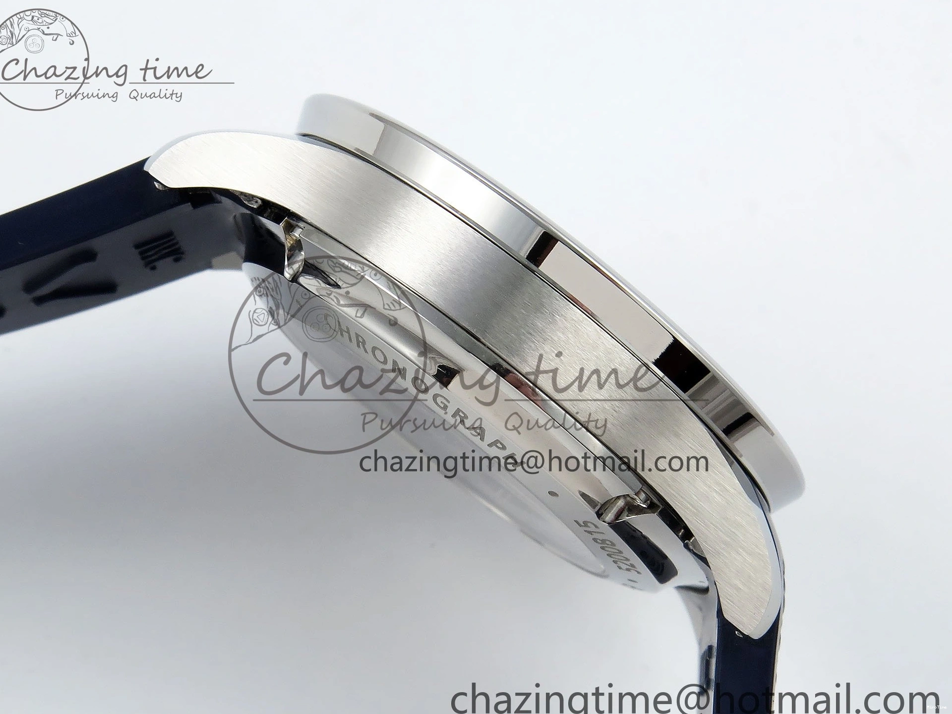 MIROTIME 0412 Casual Portuguese Chrono IW3716 Z+F 1:1 Best Edition White Dial on Blue Rubber Strap A 7016